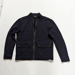 Club Monaco Men's Medium Navy Jacket with Black Trim